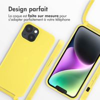 imoshion Coque en silicone avec cordon Apple iPhone 14 - Jaune