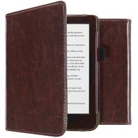imoshion Étui de liseuse portefeuille en cuir végan Kobo Clara HD - Marron foncé