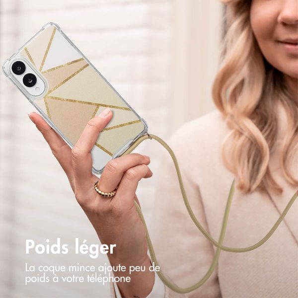 imoshion Coque Design avec cordon Samsung Galaxy S25 Edge - Beige Graphic