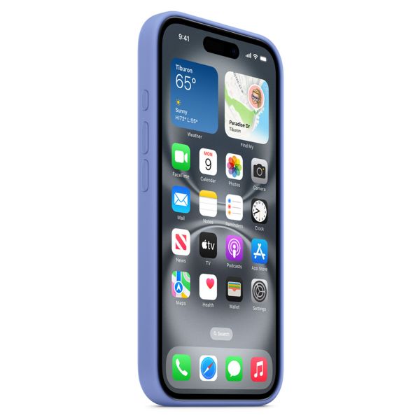 Apple Coque en silicone MagSafe Apple iPhone 16 - Periwinkle