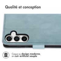 imoshion Étui de télephone portefeuille de luxe Samsung Galaxy S23 FE - Bleu clair