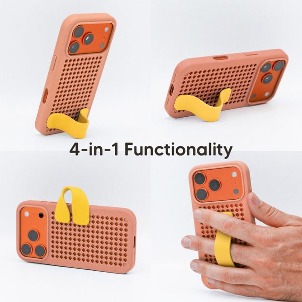 Callbuddy Coque avec strap Apple iPhone 17 Pro - Coral Pop