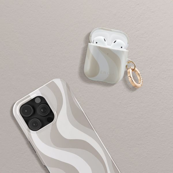 Selencia Coque Vivid  Apple Airpods 1 / 2 - Desert Waves Beige