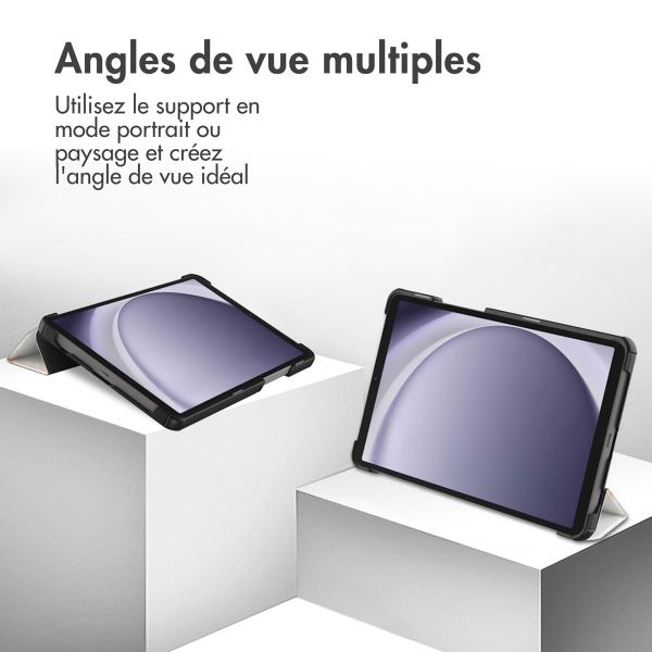 imoshion Coque tablette Design Trifold Samsung Galaxy Tab A11 / A9 8.7 pouces - White Marble