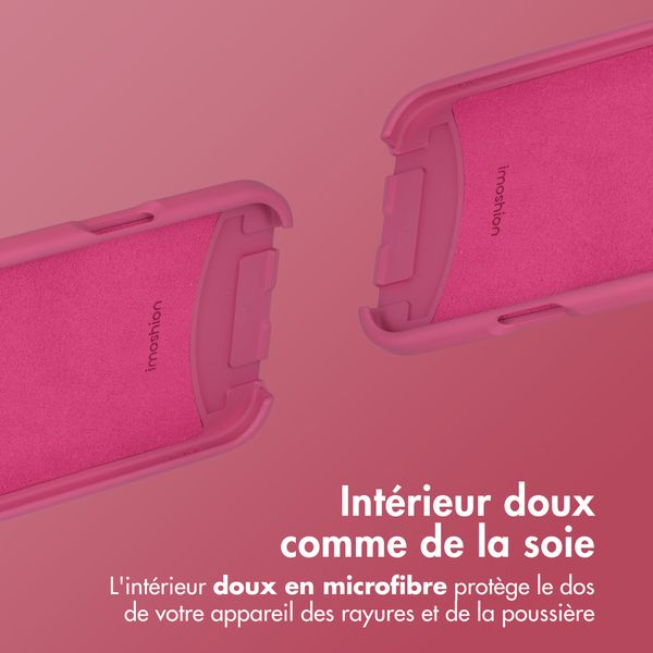 imoshion Coque arrière Color avec cordon amovible et MagSafe Apple iPhone 17 - Raspberry