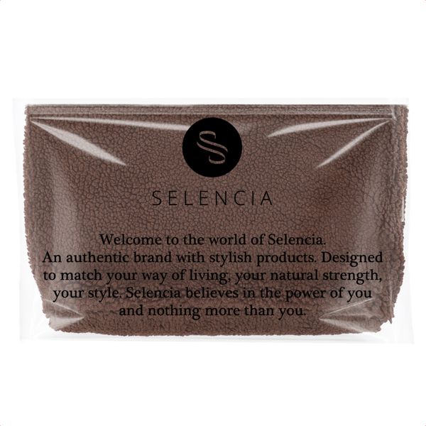 Selencia Sac Fourre-tout Zaya - Teddy Sac Ordinateur 16 pouces - Choco Brown