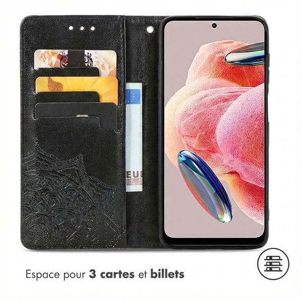 imoshion Etui de télephone Mandala Xiaomi Redmi Note 12 (4G) - Noir