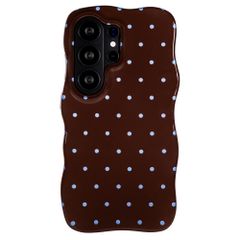 Selencia Coque arrière Vivid Wavy avec MagSafe Samsung Galaxy S26 Ultra - Happy Dots Chocolate