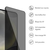 Accezz Protection d'écran en verre trempé avec filtre de confidentialité + Applicateur Samsung Galaxy S25 / S24
