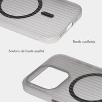 Accezz Coque arrière Lite avec MagSafe | Fluted | Apple iPhone 15 Pro - Gris