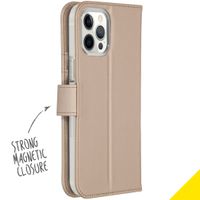 Accezz Étui de télephone Wallet Apple iPhone 12 Pro Max - Doré