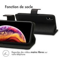 imoshion Étui de télephone portefeuille de luxe Apple iPhone X / Xs - Noir