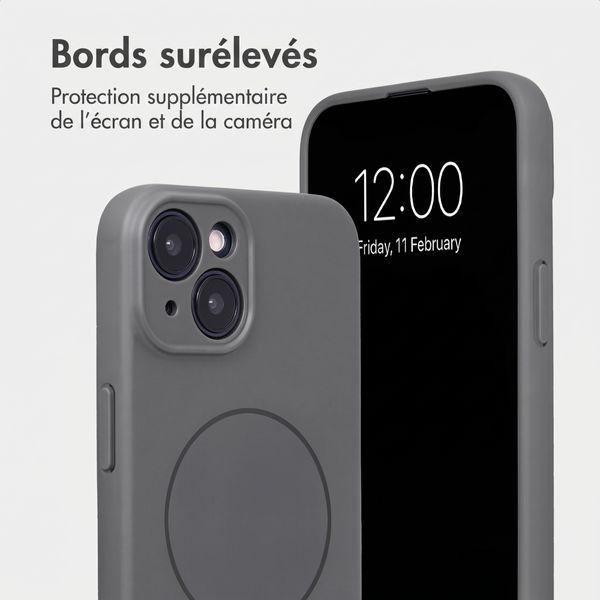 Accezz Coque Grip avec MagSafe Apple iPhone 14 - Gris