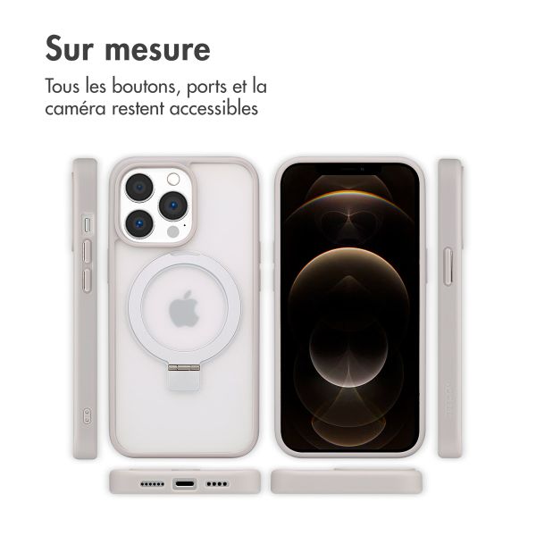 Accezz Coque Ring Stand avec MagSafe Apple iPhone 13 Pro Max - Gris