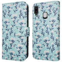imoshion Étui de télephone portefeuille Design Samsung Galaxy A20e - Blue Flowers