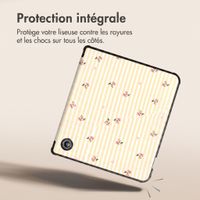 imoshion Étui de liseuse portefeuille design Pliable Kobo Libra Colour - Garden Stripes