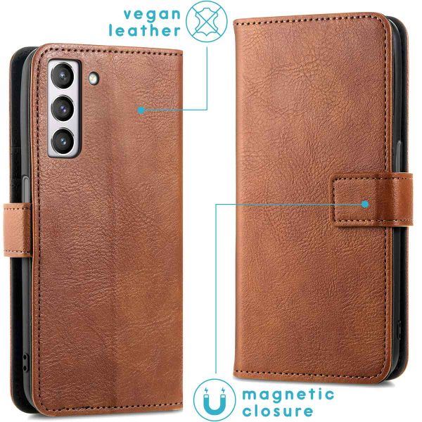 imoshion Étui de télephone portefeuille de luxe Samsung Galaxy S21 FE - Marron