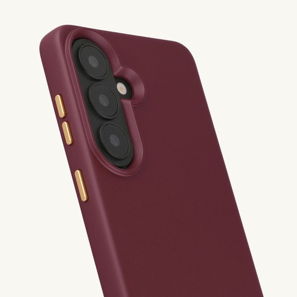 Selencia Coque arrière Rivièra avec MagSafe avec crochets amovibles Samsung Galaxy S26 - Bold Burgundy