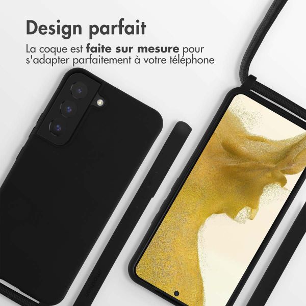 imoshion Coque en silicone avec cordon Samsung Galaxy S22 - Noir