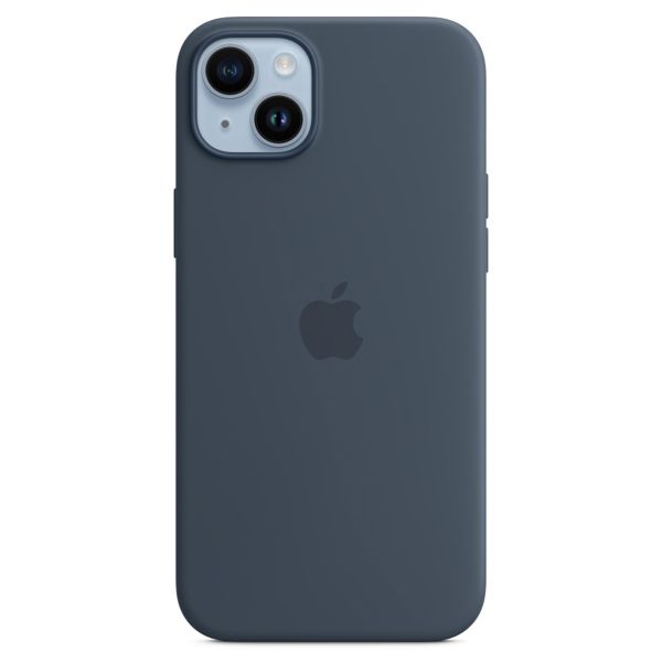 Apple Coque en silicone MagSafe Apple iPhone 14 Plus - Storm Blue