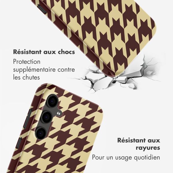 Selencia Coque arrière Vivid Samsung Galaxy S24 FE - Pied-de-Poule