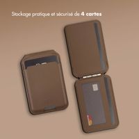 Accezz Portefeuille en cuir avec support - Compatible avec MagSafe et Qi2 - Coffee Brown