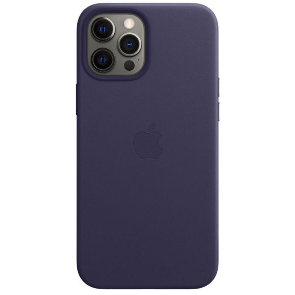 Apple 4 Pack Coque Leather Apple iPhone 12 Pro Max - California Poppy + Red + Deep Violet + Black