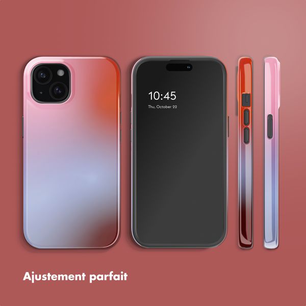 Selencia Coque arrière Vivid avec MagSafe Apple iPhone 15 - Gradient Soft Blush