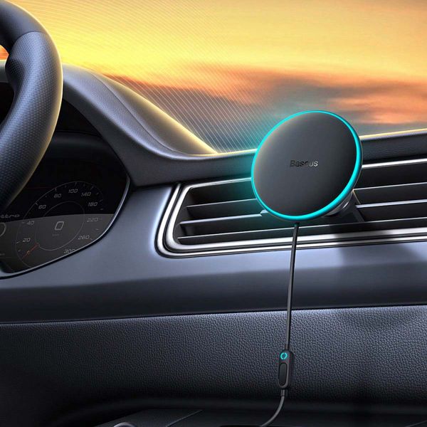 Baseus CW01 Magnetic Car mount - Support de téléphone de voiture - Grille de ventilation - Magnetique et MagSafe - Chargeur sans fil - Noir