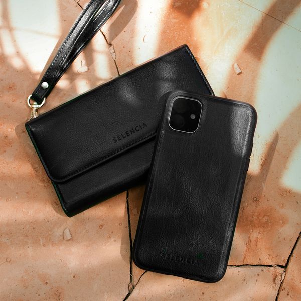 Selencia Pochette amovible en cuir végan Eny Samsung Galaxy S21 Plus - Noir