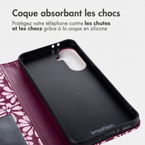 imoshion Étui de télephone portefeuille Design Samsung Galaxy A57 (5G) - Bloom Love Blush