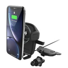 iOttie Easy One Touch Wireless Charging - Support de téléphone pour voiture - Grille de ventilation et lecteur CD - Noir
