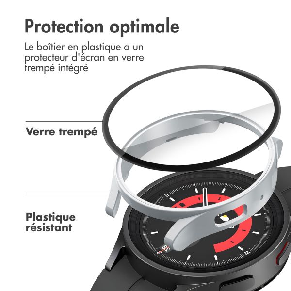 imoshion Coque rigide à couverture complète Samsung Galaxy Watch 6 - 40 mm - Argent