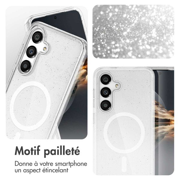 imoshion Coque Pailletée avec MagSafe Samsung Galaxy S25 Plus - Transparent
