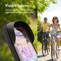 imoshion Support de téléphone pour vélo avec visière pare-soleil - Résistant aux éclaboussures - Universel - Noir