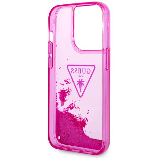 Guess Coque Liquid Glitter Apple iPhone 14 Pro Max - Rose Fuchsia