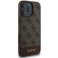 Guess Coque arrière Bottom Stripe 4G Apple iPhone 16 Pro Max - Marron