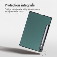 imoshion Coque tablette Trifold Samsung Galaxy Tab S10 Plus / Tab S9 FE Plus / Tab S9 Plus - Vert foncé