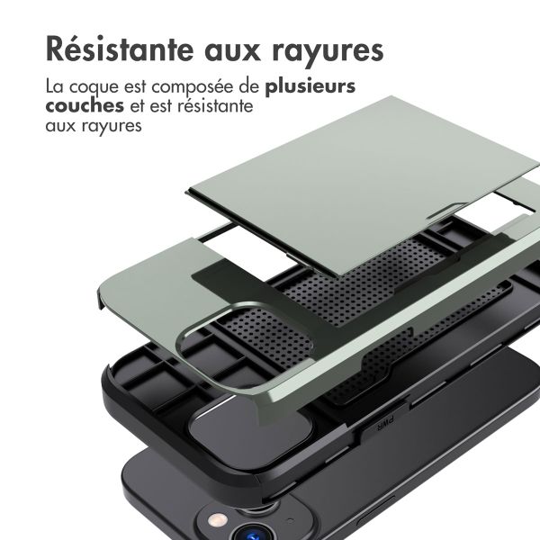 imoshion Coque arrière avec porte-cartes Apple iPhone 15 - Vert foncé