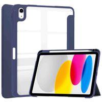 imoshion Coque tablette rigide Trifold Apple iPad 11 (2025) 11 pouces A16 / iPad 10 (2022) 10.9 pouces - Bleu foncé