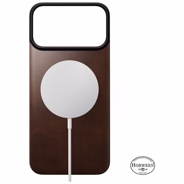 Nomad Magnetic Leather Backside Apple iPhone 18 Pro Max - Rustic Brown