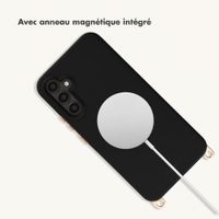 Selencia Coque arrière Rivièra avec MagSafe avec crochets amovibles Samsung Galaxy A34 (5G) - Velvet Black