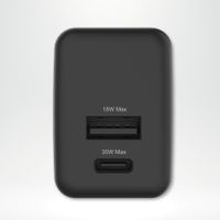 imoshion Adapteur secteur - Chargeur - USB-C + USB-A - Power Delivery et Quick Charge - 35W - Noir