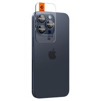 Spigen Optik Pro EZ Fit Lens Protector - Protection d'objectif de caméra (lot de 2) Apple iPhone 17 Pro (Max) / 16 Pro (Max) / 15 Pro (Max) / 14 Pro (Max) - Blue Titanium