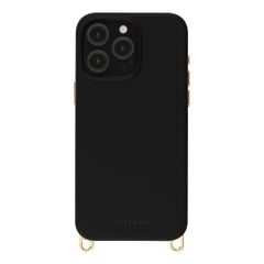 Selencia Coque arrière Rivièra avec MagSafe avec crochets amovibles Apple iPhone 15 Pro Max - Velvet Black
