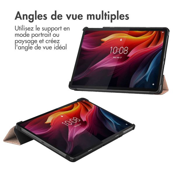 imoshion Coque tablette Trifold Lenovo Tab K11 Plus - Rose Gold