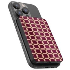 Selencia Powerbank Vivid 5 000 mAh - MagSafe et Qi - Black / Check This Burgundy
