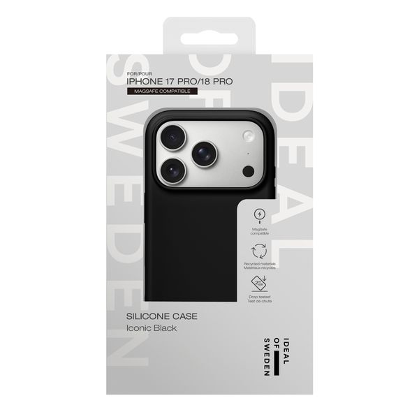 iDeal of Sweden Coque en silicone avec MagSafe Apple iPhone 18 Pro / 17 Pro - Iconic Black