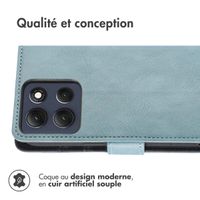 imoshion Étui de télephone portefeuille de luxe Motorola Moto G86 - Bleu clair