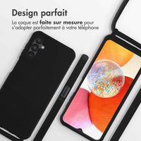 imoshion Coque en silicone avec cordon Samsung Galaxy A14 (5G) - Noir